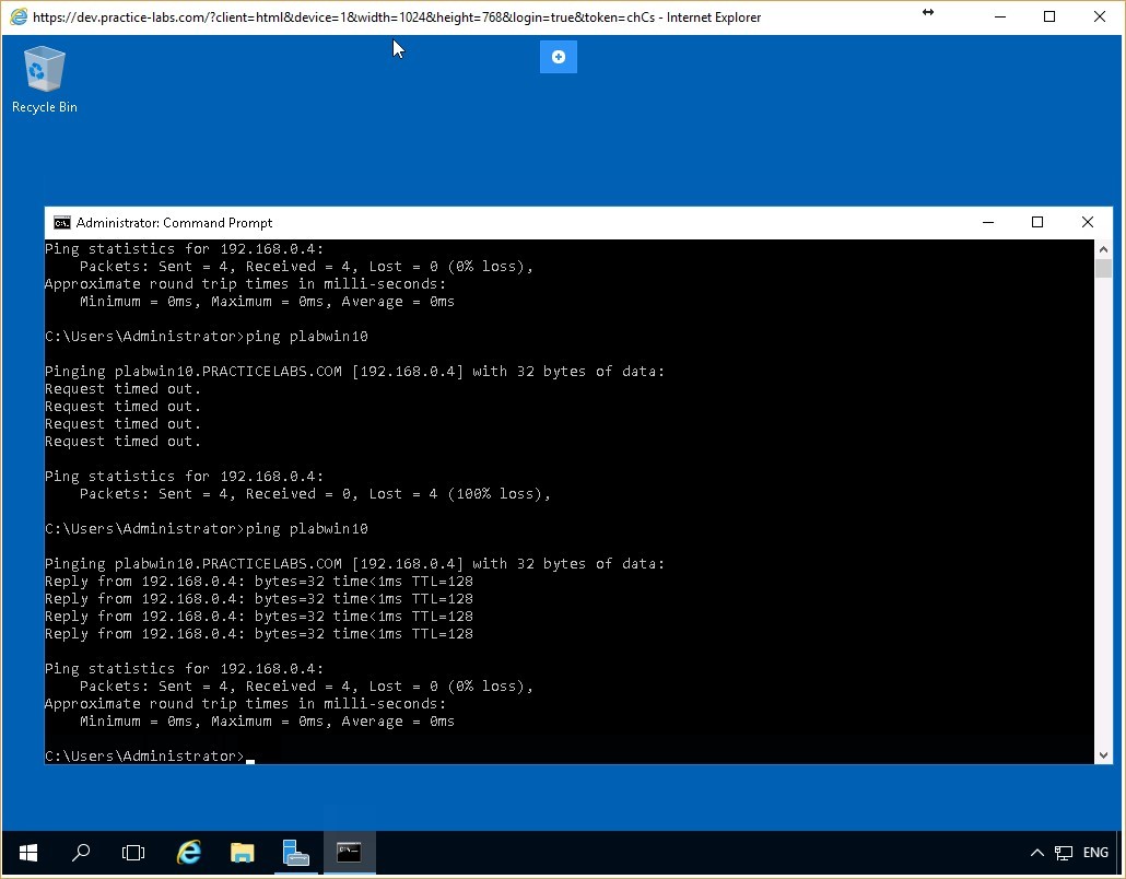 Figure 2.14 Screenshot of the PLABDC01 desktop